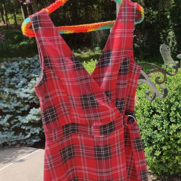 ***SOLD ON DEPOP*** Red Plaid Punk Dress - Picture 2 of 9